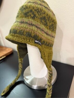 Everest Designs Olive Green Earflap Knit Hat